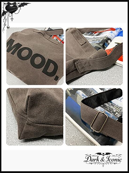 black emo messenger bag - TikTok Shop Canvas Messenger Crossbody Bag Vintage Goth Punk Emo Shoulder Satchel